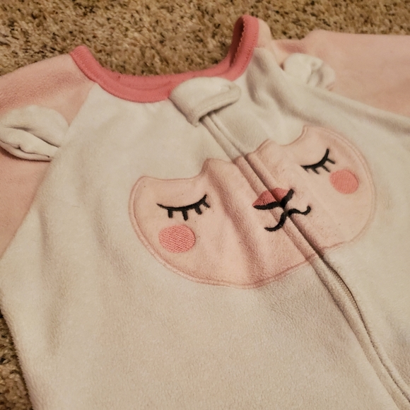 💜 Toddler girl Carter's fleece pajamas size 2T - Picture 2 of 3